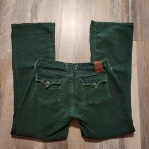 Lucky Brand Dungarees by Gene Montesano Mid Rise Flare Corduroy Jeans Women's 12